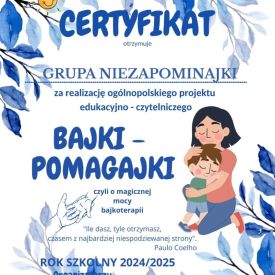 BAJKI POMAGAJKI ZAKOŃCZENIE PROJEKTU