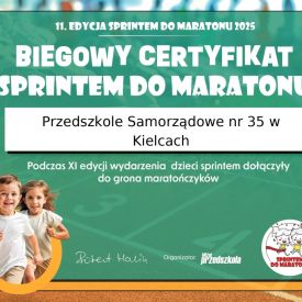 Sprintem do maratonu" w Przedszkolu Samorządowym nr 35! 🏃‍♂️🏃‍♀️