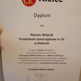I i III miejsce oraz wyróżnienia specjalne w konkursie plastycznym  „Oszczędzaj energię elektryczną – świeć przykładem”