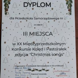 XX Międzyprzedszkolny Konkurs Kolęd i Pastorałek 