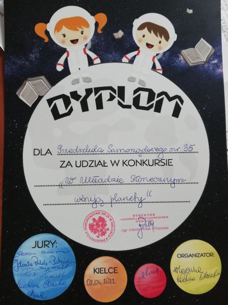 ,,W Układzie Słonecznym wirują planety"