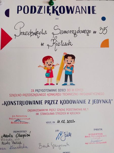 "Konstruowanie przez kodowanie z Jedynką"