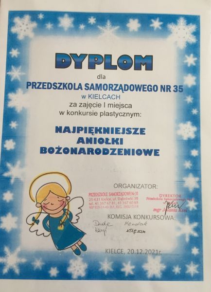 Konkurs plastyczny ,,Najpiękniejsze Aniołki Bożonarodzeniowe"