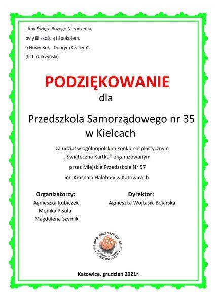 Konkurs plastyczny ,,Świąteczna kartka"