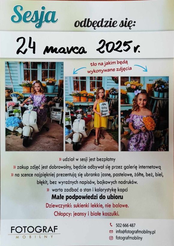 Sesja zdjęciowa w przedszkolu