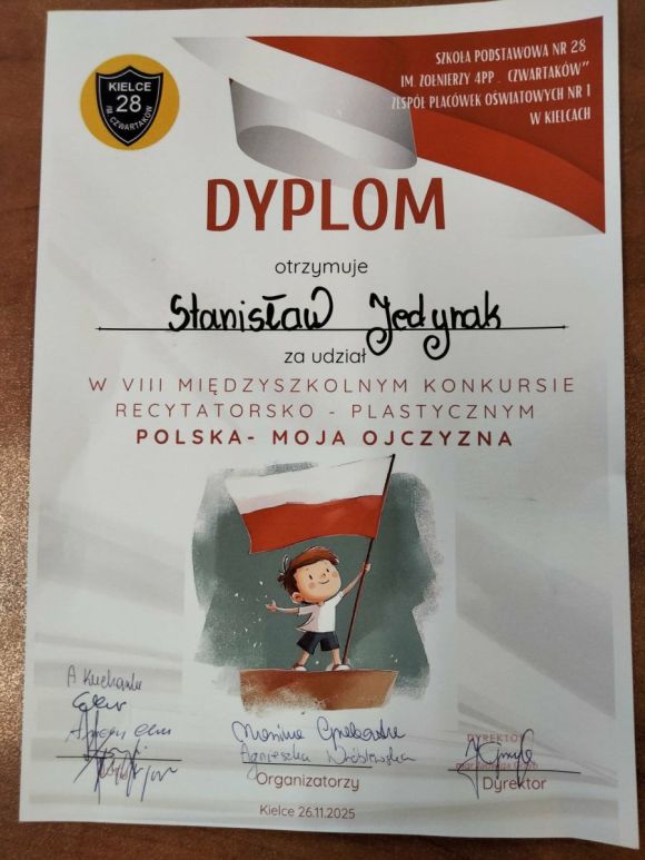 Udział w konkursie pt. ,,Polska- Moja Ojczyzna"