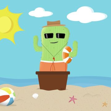 kaktus na plaży