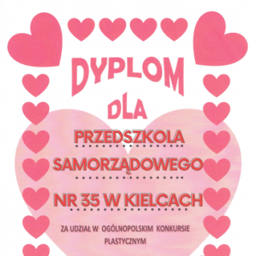 Konkurs plastyczny ,,Serduszko puka w rytmie cza cza"