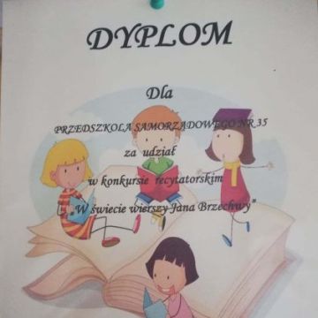 Dyplom za udział w konkursie "W świecie wierszy Jana Brzechwy"