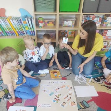 Zajęcia o złości i agresji w grupie „Fiołki”