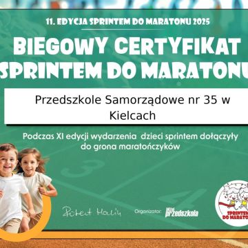 Sprintem do maratonu" w Przedszkolu Samorządowym nr 35! 🏃‍♂️🏃‍♀️