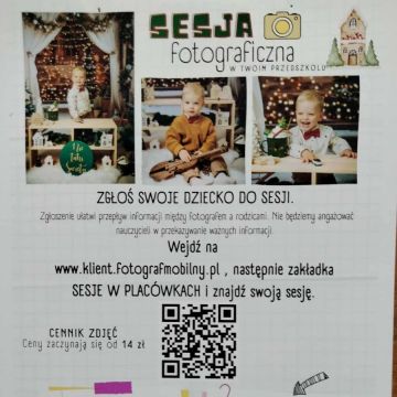 Sesja zdjęciowa w przedszkolu