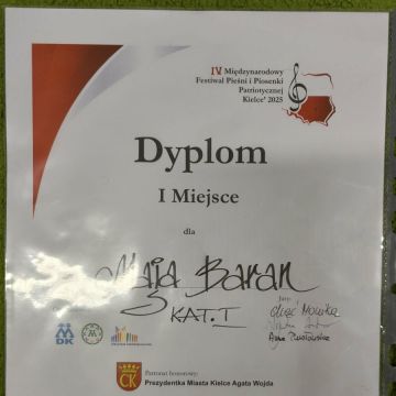  I miejsce w IV Międzynarodowym Festiwalu Pieśni i Piosenki Patriotycznej – Kielce 2025.